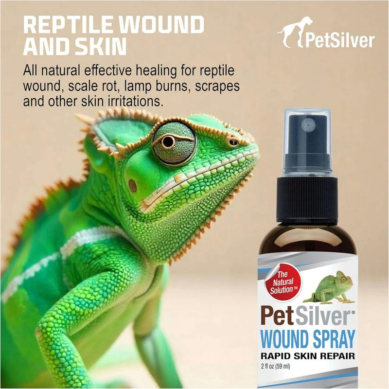 PetSilver Reptile Wound Spray with Chelated Silver – Reptile Wound Care for Snakes, Lizards, Geckos – Burns, Sores, Irritations & Scale Rot Treatment – Non-Toxic & Safe – Made in USA – 2 fl oz - Image 4